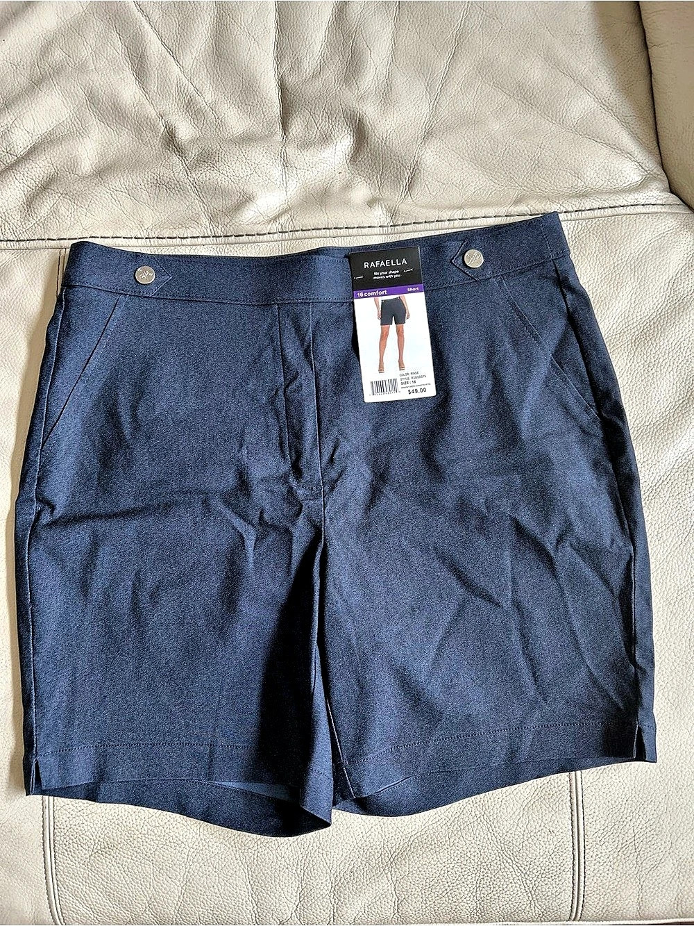 Rafaella Comfort Shorts in Blue, Size 16, NWT